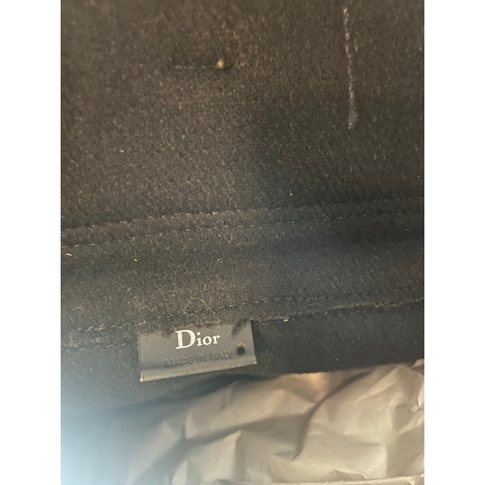 Vintage Dior Black Felt Crossbody Bag Purse Medium Size - Picture 4 of 9